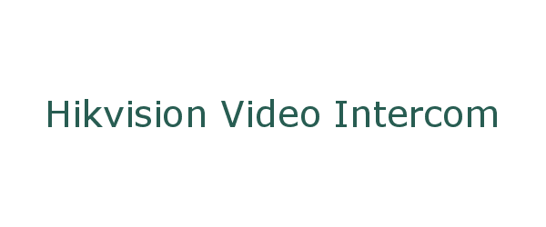 hikvision video intercom