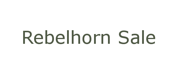 rebelhorn sale