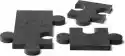 Tre Podkładki Marmurowe Puzzle 4 El. Czarne