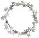 Dekoracja Świąteczna Star Wieniec 50 Cm Srebrny