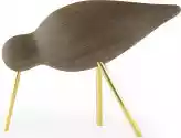 Figurka Dekoracyjna Shorebird M Z Drewna Orzechowego Na Mosiężny