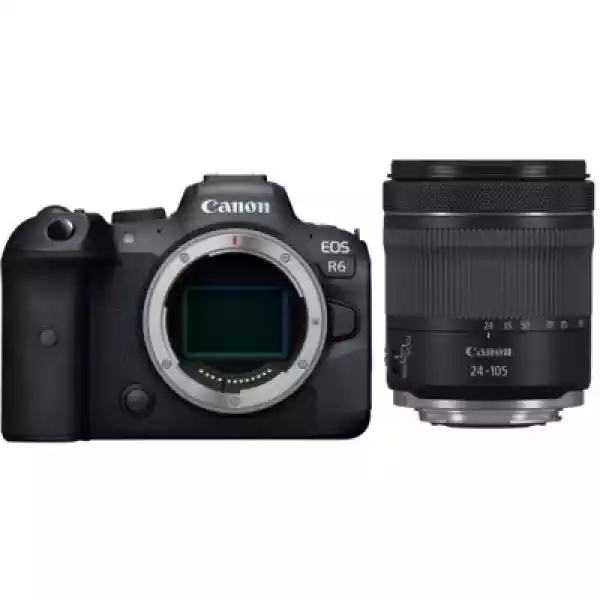 Aparat Canon Eos R6 Czarny + Obiektyw Rf 24-105 Mm F/4-7.1 Is St
