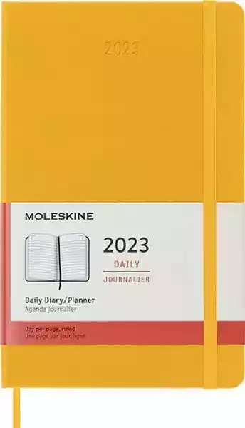 Kalendarz Moleskine 2023 12M L Jasnopomarańczowy Dzienny Twarda 