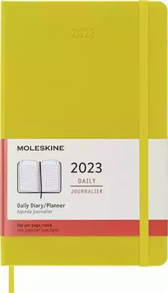 Kalendarz Moleskine 2023 12M L Żółty Dzienny Twarda Oprawa