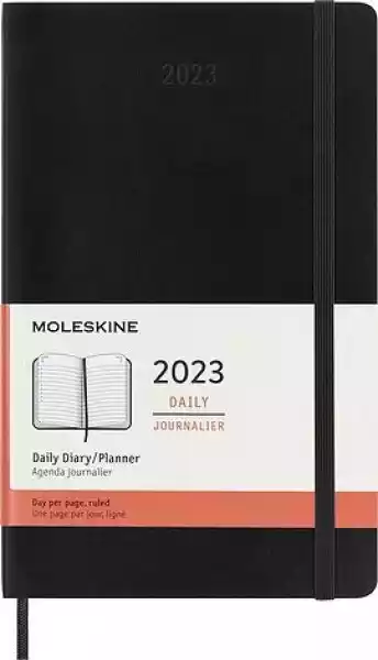 Kalendarz Moleskine 2023 12M L Czarny Dzienny Miękka Oprawa