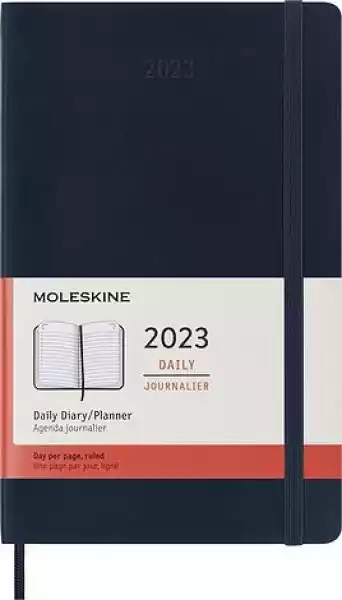 Kalendarz Moleskine 2023 12M L Granatowy Dzienny Miękka Oprawa