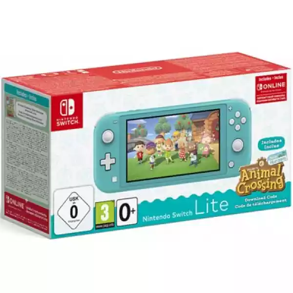 Konsola Nintendo Switch Litte Turkusowy + Kod Animal Crossing Ne