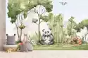 Fototapeta Dla Dzieci Panda, Lis, Bambusy M025