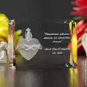Gorejące Serce 3D • Personalizowany Kryształ 3D • Pamiątka Relig
