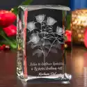 Bukiet Róż 3D • Piękny Kryształ 3D • Grawer 3D