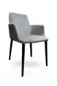 Mobitec :: Krzesło Tapicerowane Z Podłokietnikami Rob Szare Szer