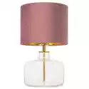 Kaspa :: Lampa Stołowa Lora Różowa / Transparentna Wys. 40 Cm