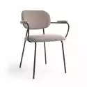 Krzesło Tapicerowane Z Podłokietnikami Lien Różowe Szer. 60 Cm
