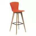 Mobitec :: Krzesło Barowe / Hoker Tapicerowany Mood Pomarańczowy