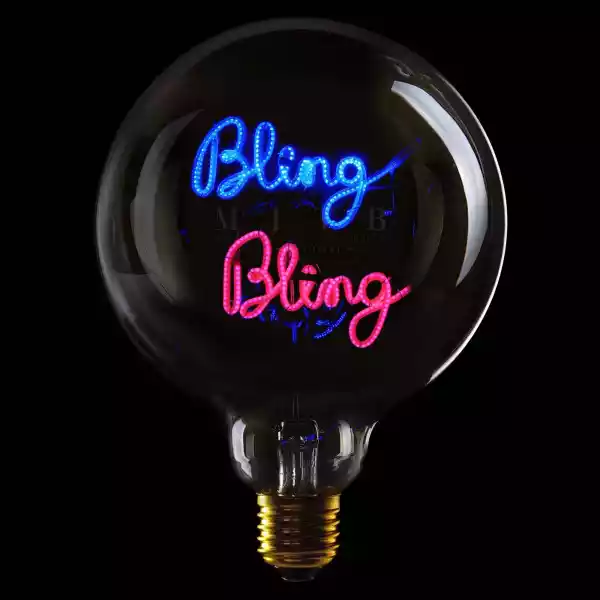 Mitb :: Żarówka Dekoracyjna Ampoule Bling Bling Niebiesko-Czerwo