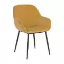 Krzesło Tapicerowane Lonn Musztardowe