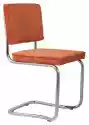 Zuiver :: Krzesło Tapicerowane Ridge Pomarańczowe