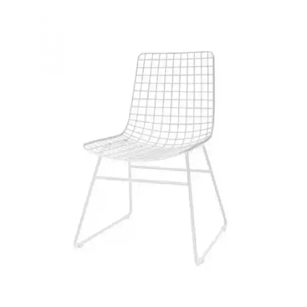 Hk Living :: Krzesło Metalowe Wire Białe