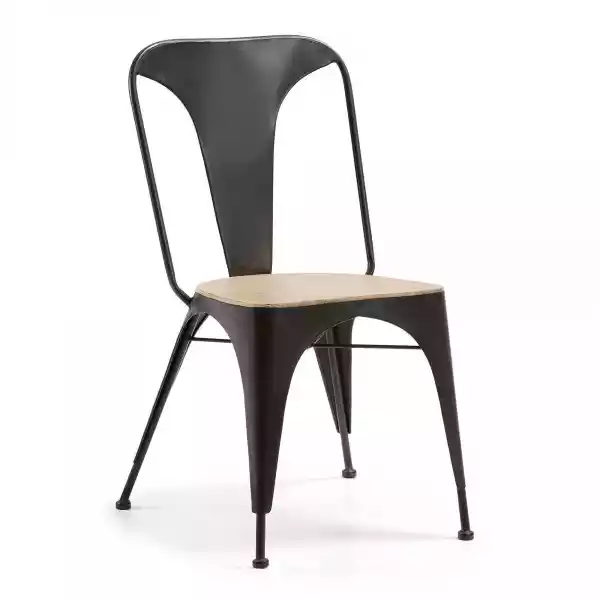 Metalowe Krzesło Vita Czarne