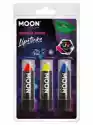 Moon Glow Szminka Pomadka Neon Uv Zestaw Intense 3Szt Lipstick New