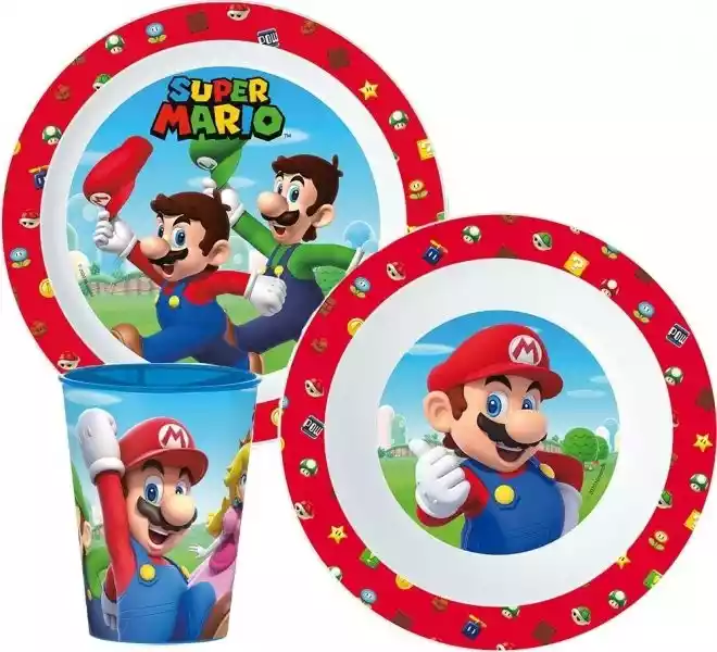 Zestaw Naczyń Obiadowy  Super Mario Bros 