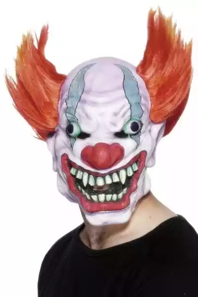 Maska Zły Klaun Clown Halloween Duże Usta