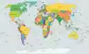 Ve Fototapeta World Map Mapa Świata Xxxl Flizelinowa