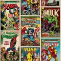 Tapeta Marvel Comics Superheroes Spiderman Iron Man Hulk Okładki