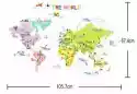 Decowall Kolorowa Mapa Świata