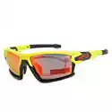 Goggle Żółte Okulary Sportowe Z Ramką Korekcyjną Polaryzacyjne Goggle E