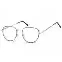 Owalne Okulary Oprawki Optyczne 918F Granatowo-Srebrne
