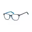 Oprawki Okulary Korekcyjne Sunoptic Cp152D Czarno-Niebieskie