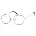 Lenonki Sześciokątne Okulary Oprawki Optyczne 925F Czarno-Srebrn