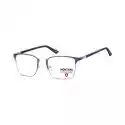 Okulary Oprawki Prostokątne Optyczne Montana Mm602C Srebrno-Nieb