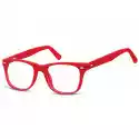 Sunoptic Okulary Dziecięce Zerówki Nerdy Ak48 Czerwone