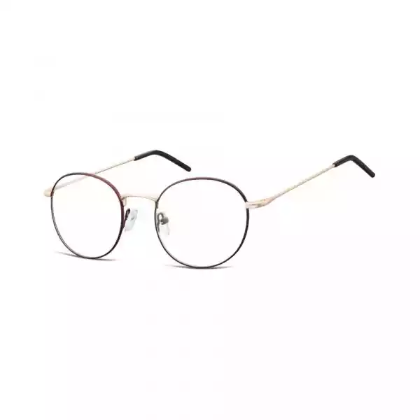 Lenonki Okrągłe Okulary Oprawki Optyczne 938B Brązowo - Złote