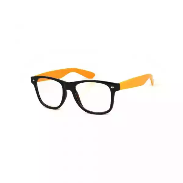 Okulary Nerdy Zerówki  Pomaranczowe 2072B