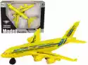 Import Leantoys Samolot Pasażerski Żółty Napęd Światła Dźwięki