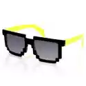 Giftworld Pikselowe Okulary 8 Bit Pixel - Żółte