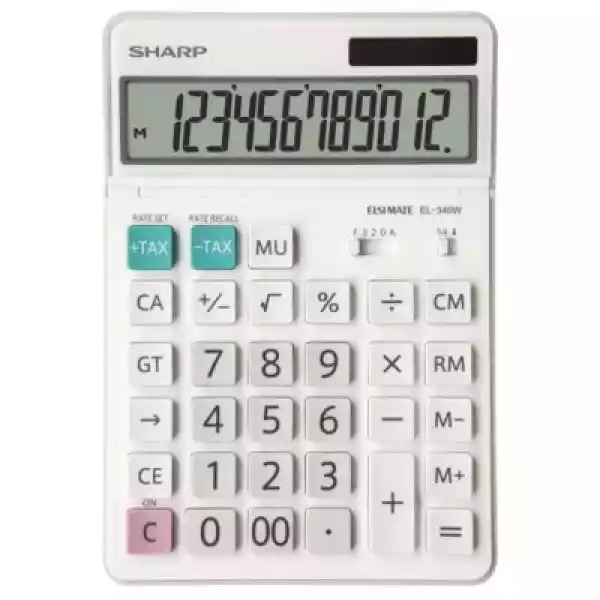Kalkulator Sharp Desktop Box Sh-El340W Biały