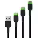 Green Cell Kabel Usb - Usb Typ-C Green Cell 0.3 M/1.2 M/2 M