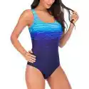 Sapphire Strój Kąpielowy Jednoczęściowy Monokini Boho Niebieski