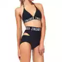 Sapphire Strój Kąpielowy Bikini Wysoki Stan Czarny Paski