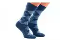 Niebieskie Męskie Skarpety Bawełniane Patine Socks