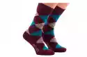 Skarpetki W Romby Bordowe Patine Socks
