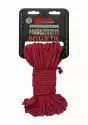 Lina Do Wiązania - 6Mm Hemp Bondage Rope - 15M Red - Czerwona 24