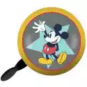 Disney Dzwonek Rowerowy Disney Retro Myszka Mickey Żółty