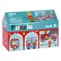 Apli Kids  Puzzle W Kartonowym Domku - W Straży Pożarnej 3+ Apli Kids
