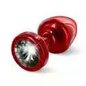 Sexshop - Diogol Anni Butt Plug 25Mm Okrągły Czerwony Z Czarnym 