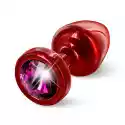 Sexshop - Diogol Anni Butt Plug 25Mm Okrągły Czerwony Z Różowym 